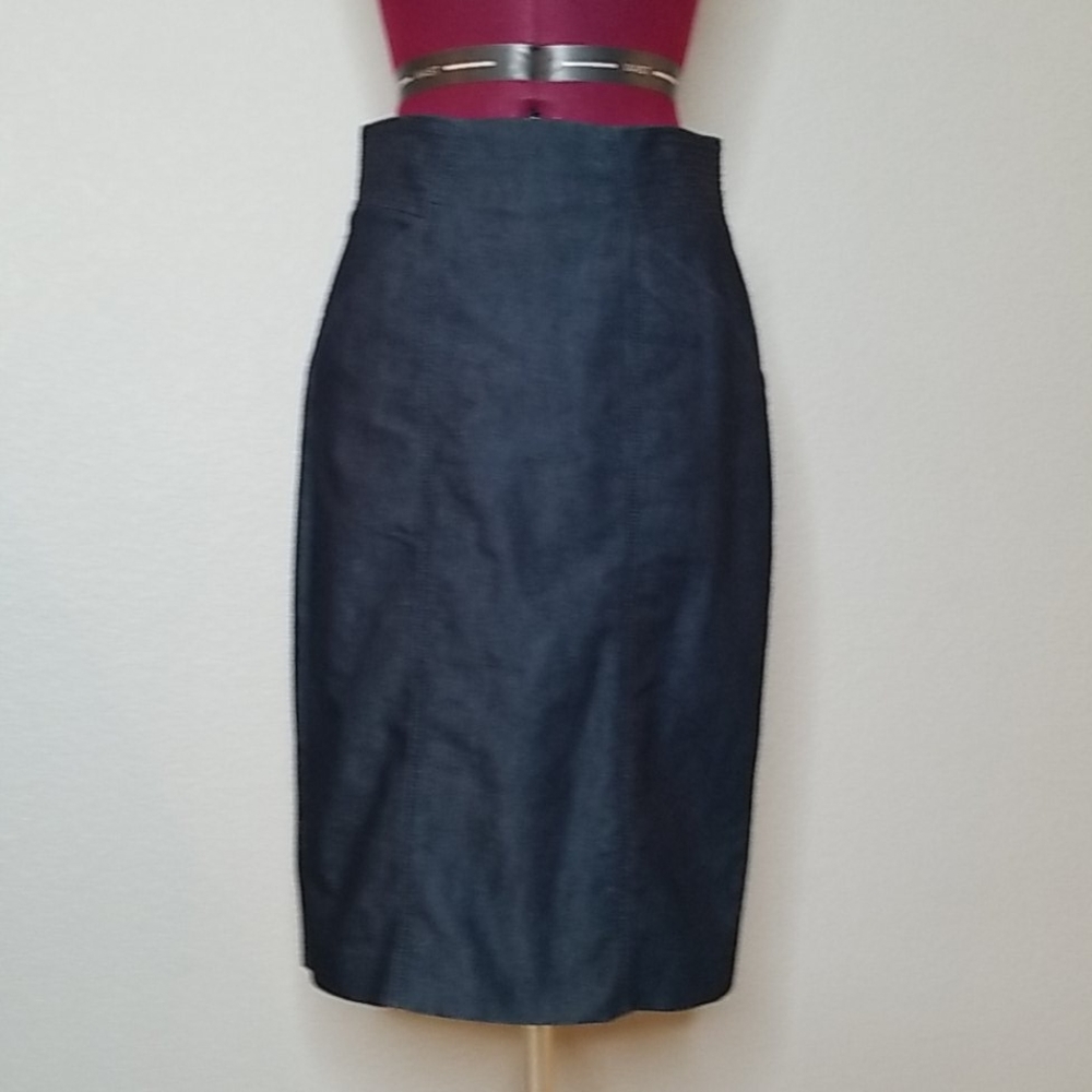 Halogen denim pencil skirt